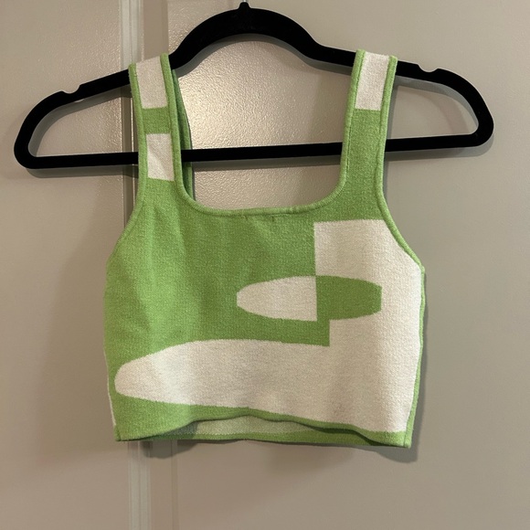 Princess Polly Green and White Checkered Top - Picture 3 of 3